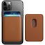 Case2go Magnetische Pasjeshouder - Geschikt voor iPhone 12/13/14/15/16 serie - Wallet Case Kaarthouder - PU Leer - Bruin