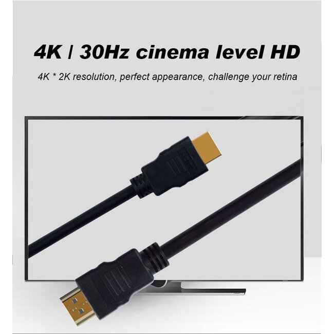 HDMI kabel - 1 Meter -  Geschikt voor Playstation 5, TV en Xbox Series X - Ultra HDTV - 4K - Zwart