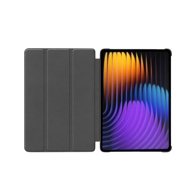 Case2go - Tablet hoes geschikt voor Xiaomi Pad 7/7 Pro (2024) - Tri-fold hoes met Auto/Wake Functie - 11.2 inch - Witte Bloesem