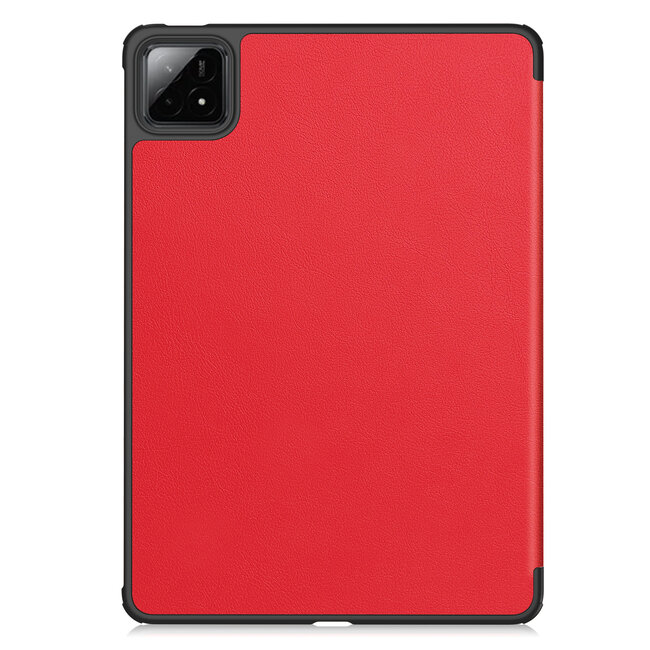 Case2go - Tablet hoes geschikt voor Xiaomi Pad 7/7 Pro (2024) - Tri-fold hoes met Auto/Wake Functie - 11.2 inch - Rood