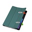 Case2go - Tablet hoes geschikt voor Xiaomi Pad 7/7 Pro (2024) - Tri-fold hoes met Auto/Wake Functie - 11.2 inch - Donker Groen