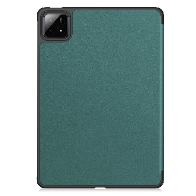Case2go - Tablet hoes geschikt voor Xiaomi Pad 7/7 Pro (2024) - Tri-fold hoes met Auto/Wake Functie - 11.2 inch - Donker Groen