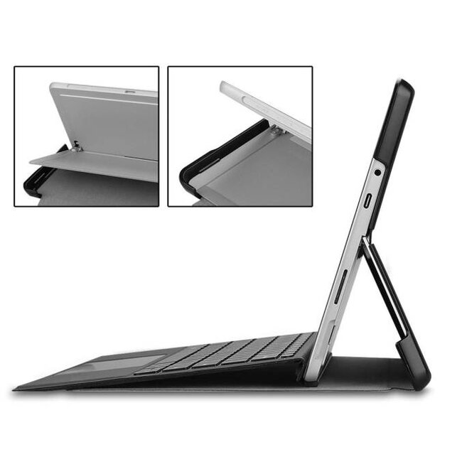 Case2go - Tablet hoes geschikt voor Microsoft Surface Go / Go 2 / Go 3 / Go 4 - Tri-Fold Book Case - Donkerblauw