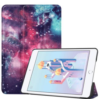 Case2go Case2go - Tablet Hoes geschikt voor de Apple iPad Mini (2019) - Tri-Fold Book Case - Galaxy