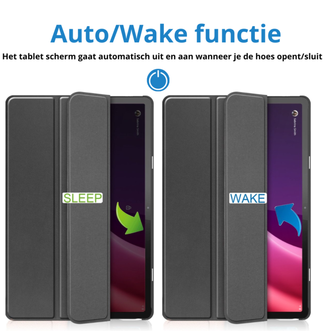 Tablet Hoes geschikt voor Samsung Galaxy Tab A 10.1 (2016/2018) Tri-Fold Book Case Zwart