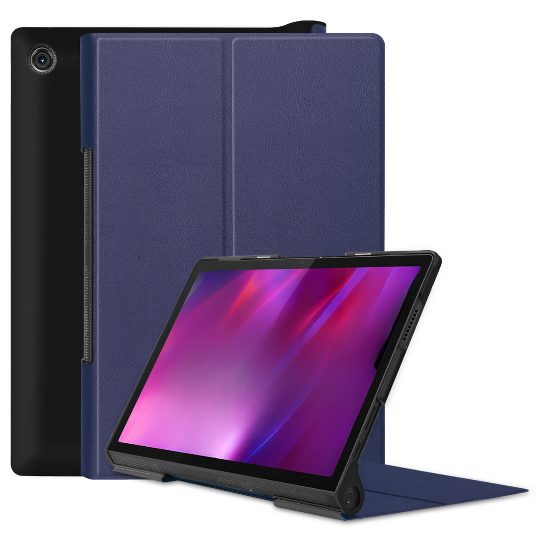 Tablet Hoes geschikt voor Lenovo Yoga Tab 11 (2021) - Tri-Fold Book Case - Donker Blauw afbeelding
