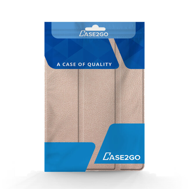 Case2go - Tablet hoes geschikt voor Microsoft Surface Go / Go 2 / Go 3 / Go 4 - Tri-Fold Book Case - Rosegoud