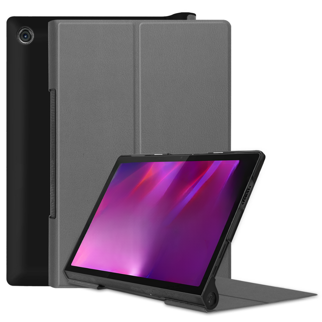 Tablet Hoes geschikt voor Lenovo Yoga Tab 11 (2021) - Tri-Fold Book Case - Grijs afbeelding