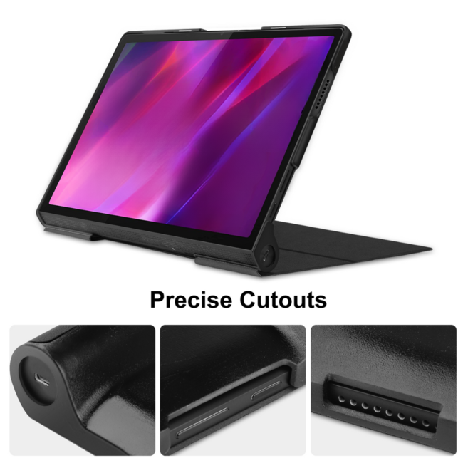 Tablet Hoes geschikt voor Lenovo Yoga Tab 11 (2021) - Tri-Fold Book Case - Zwart