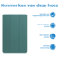 Case2go - Tablet hoes geschikt voor Lenovo Yoga Tab Plus (2025) - 12.7 Inch - Tri-Fold Book Case - Auto/Wake functie - Donker groen