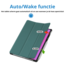 Case2go - Tablet hoes geschikt voor Lenovo Yoga Tab Plus (2025) - 12.7 Inch - Tri-Fold Book Case - Auto/Wake functie - Donker groen