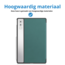 Case2go - Tablet hoes geschikt voor Lenovo Yoga Tab Plus (2025) - 12.7 Inch - Tri-Fold Book Case - Auto/Wake functie - Donker groen