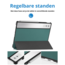 Case2go - Tablet hoes geschikt voor Lenovo Yoga Tab Plus (2025) - 12.7 Inch - Tri-Fold Book Case - Auto/Wake functie - Donker groen