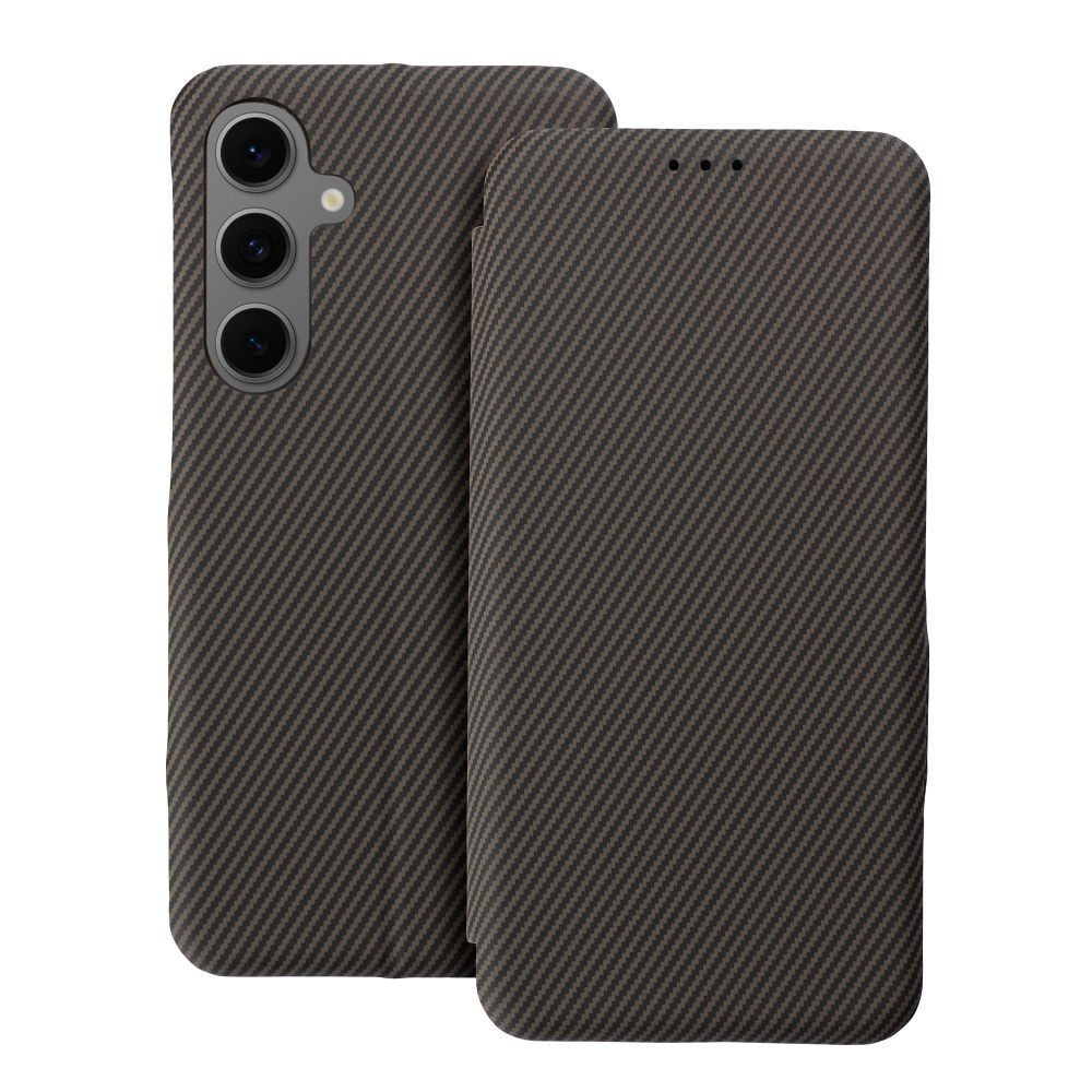 Case2go - Hoesje geschikt voor Samsung Galaxy S25 Plus - Magnetische Book Case - Bruin afbeelding