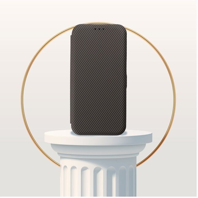 Case2go - Hoesje geschikt voor Samsung Galaxy S25 - Magnetische Book Case - Bruin