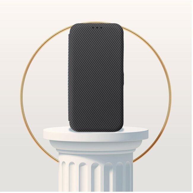 Case2go - Hoesje geschikt voor Samsung Galaxy S25 Ultra - Magnetische Book Case - Grijs