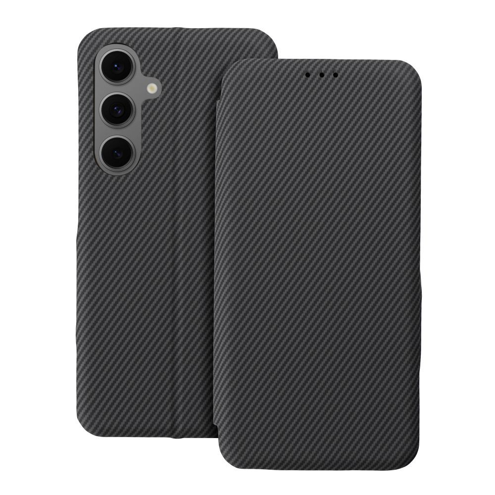 Case2go - Hoesje geschikt voor Samsung Galaxy S25 Plus - Magnetische Book Case - Grijs afbeelding