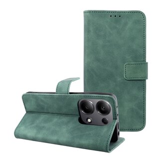 Case2go Case2go - Telefoonhoesje geschikt voor Xiaomi Redmi Note 14 5G - Wallet Book Case - Met Magnetische Sluiting - Groen