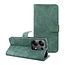Case2go - Telefoonhoesje geschikt voor Xiaomi Redmi Note 14 5G - Wallet Book Case - Met Magnetische Sluiting - Groen