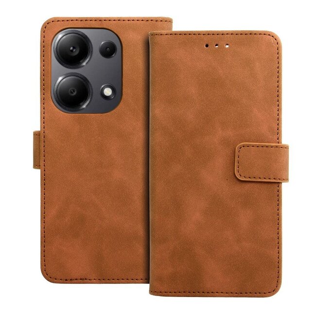 Case2go - Telefoonhoesje geschikt voor Xiaomi Redmi Note 14 Pro 5G/Pro Plus 5G - Wallet Book Case - Met Magnetische Sluiting - Bruin