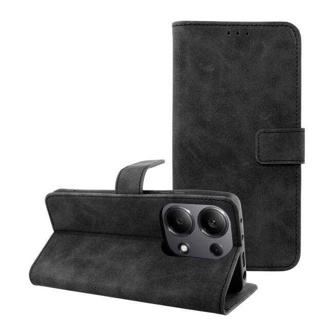 Case2go - Telefoonhoesje geschikt voor Xiaomi Redmi Note 14 Pro 5G/Pro Plus 5G - Wallet Book Case - Met Magnetische Sluiting - Zwart