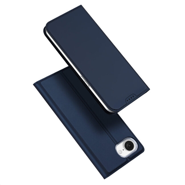 Dux Ducis - Telefoon Hoesje geschikt voor Apple iPhone 16E - Skin Pro - Book Case - Donkerblauw