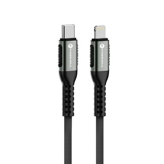Forcell Forcell - USB-C naar Lightning - Universele kabel - Snellader geschikt voor Lightning en USB-C apparaten - 2 Meter - 27W - Zwart