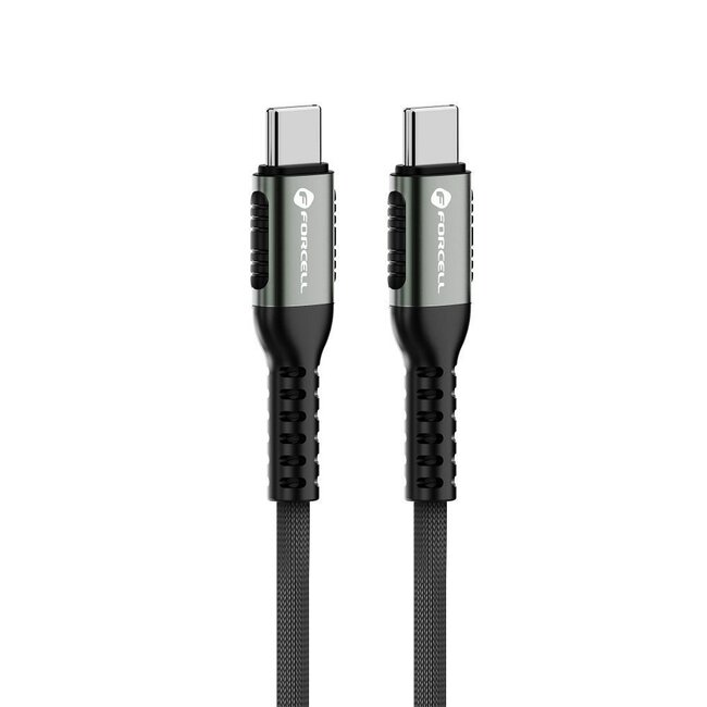 Forcell - USB-C naar USB-C - Universele kabel - Snellader geschikt voor USB-C apparaten - 3 Meter - 100W - Zwart