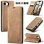 Caseme - Telefoonhoesje geschikt voor Apple iPhone 16E - Wallet Book Case - Met Magnetische Sluiting - Licht Bruin