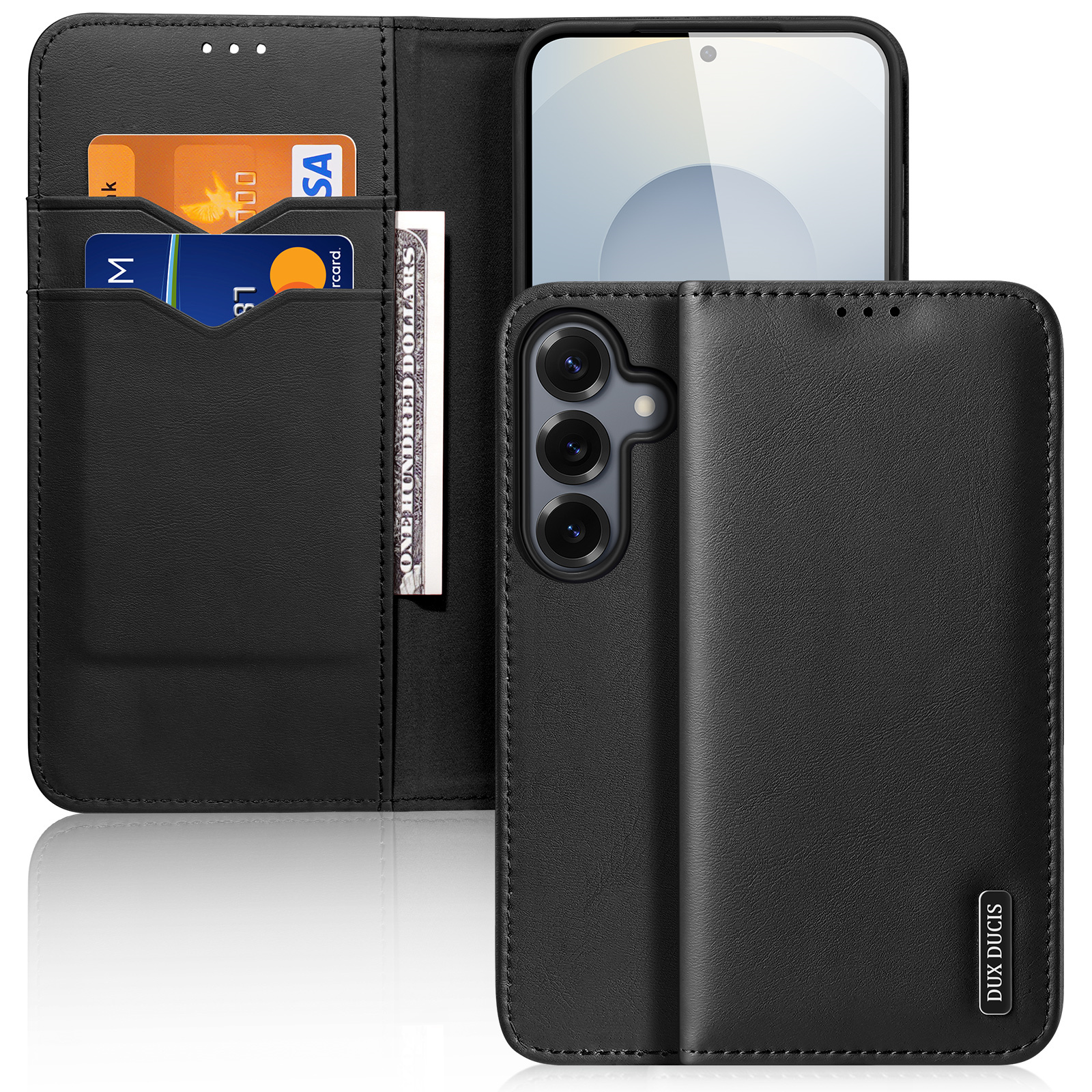 Dux Ducis - Telefoonhoesje geschikt voor Samsung Galaxy S25 Edge - Hivo Series Case - Zwart afbeelding