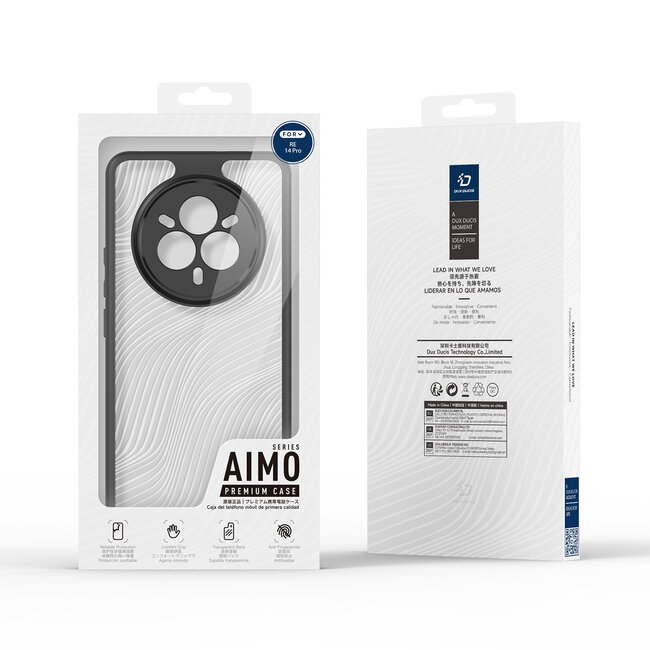 Dux Ducis - Telefoon hoesje geschikt voor de Realme 14 Pro - Back Cover - Aimo Series - Zwart