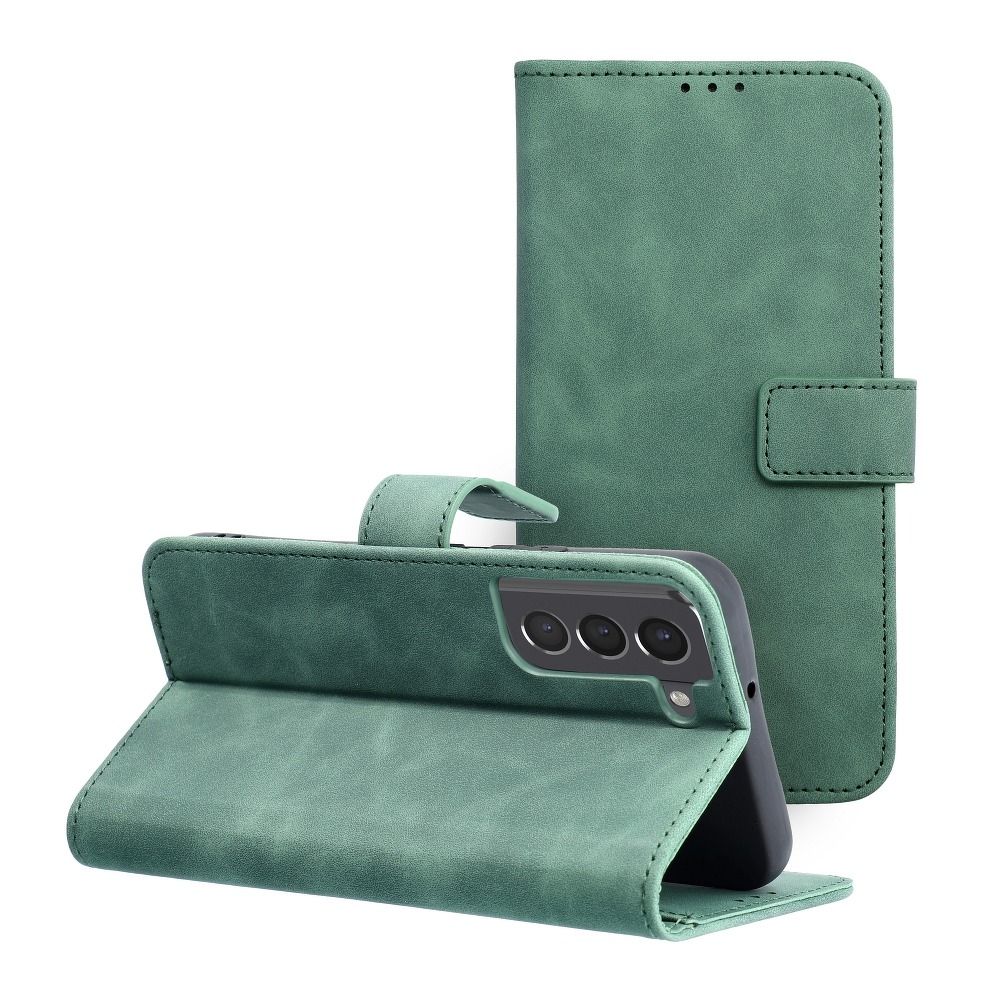 Case2go - Telefoonhoesje geschikt voor Samsung Galaxy S25 Plus - Wallet Book Case - Met Magnetische Sluiting - Groen afbeelding