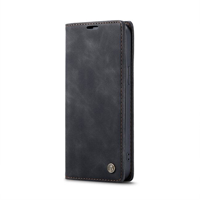 Caseme - Telefoonhoesje geschikt voor Apple iPhone 16E - Wallet Book Case - Met Magnetische Sluiting - Zwart