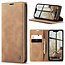 Caseme - Telefoonhoesje geschikt voor Apple iPhone 16E - Wallet Book Case - Met Magnetische Sluiting - Licht Bruin