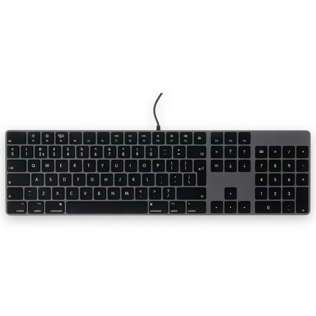 LMP Bedraad Aluminium Toetsenbord voor Apple iMac - QWERTY (NL) ISO - Numeriek Keyboard - 106 Toetsen - Dubbele USB-C Aansluiting - Zwart