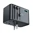 Acefast - Reislader - Adapter universeel - Reis adapter 75W EU, UK, US, AUS - Universele wereldstekker - 3 x USB-C en 2 x USB-A - Zwart