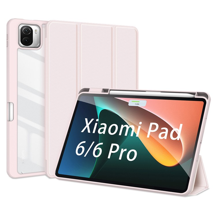 Dux Ducis - Tablet hoes geschikt voor Xiaomi Pad 6 / Pad 6 Pro - Toby Series - Tri-Fold Book Case - Roze afbeelding