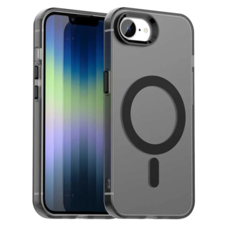 Case2go Case2go - Telefoonhoesje geschikt voor Apple iPhone 16E - Transparante backcover - Geschikt voor Magsafe - TPU - Anti-Drop - Zwart