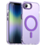 Case2go - Telefoonhoesje geschikt voor Apple iPhone 16E - Transparante backcover - Geschikt voor Magsafe - TPU - Anti-Drop - Paars
