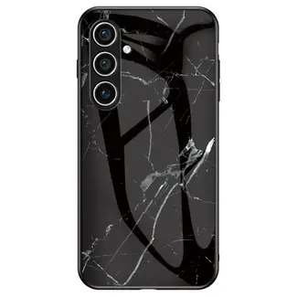 Case2go Case2go - Telefoonhoesje geschikt voor Samsung Galaxy A36 - Marmerpatroon hoes - Luxe bescherming voor je Telefoon - TPU - Zwart