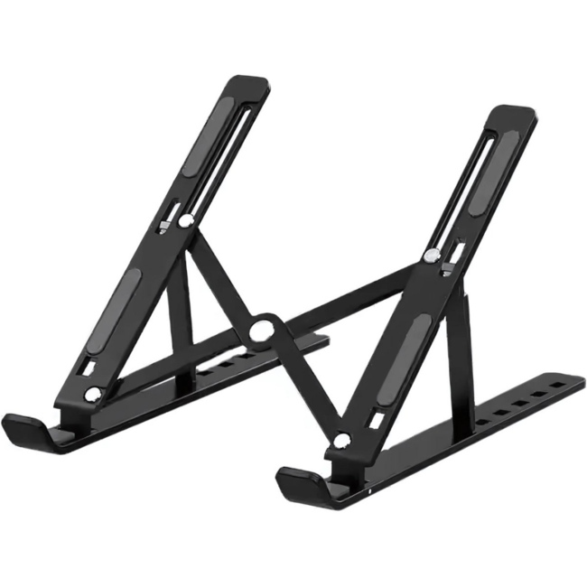 Case2go - Laptop Standaard - Opvouwbare Laptop Standaard Verstelbaar - Laptop standaard opvouwbaar - Laptopstandaard - Laptop steun - Ergonomisch - 11 tot 17 inch - Zwart