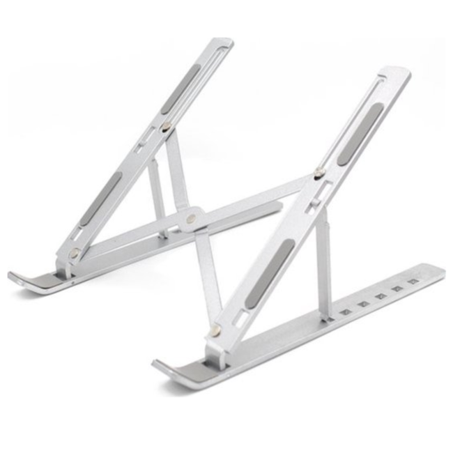 Case2go - Laptop Standaard - Opvouwbare Laptop Standaard Verstelbaar - Laptop standaard opvouwbaar - Laptopstandaard - Laptop steun - Ergonomisch - 11 tot 17 inch - Zilver