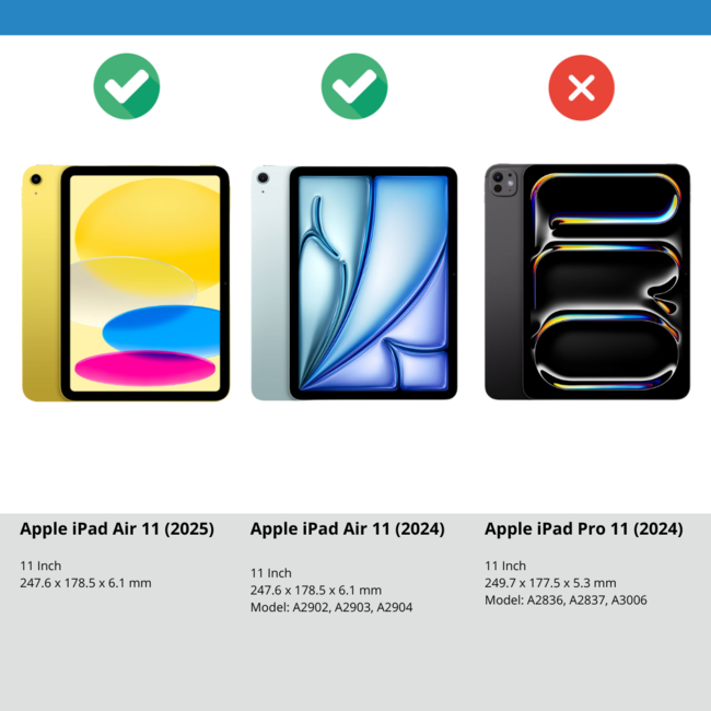 Case2go - Bluetooth Toetsenbord hoes geschikt voor Apple iPad Air (2024) / Apple iPad Air (2025) - 11 Inch - QWERTY - Auto Wake/Sleep functie - Met Pencil Houder - Paars