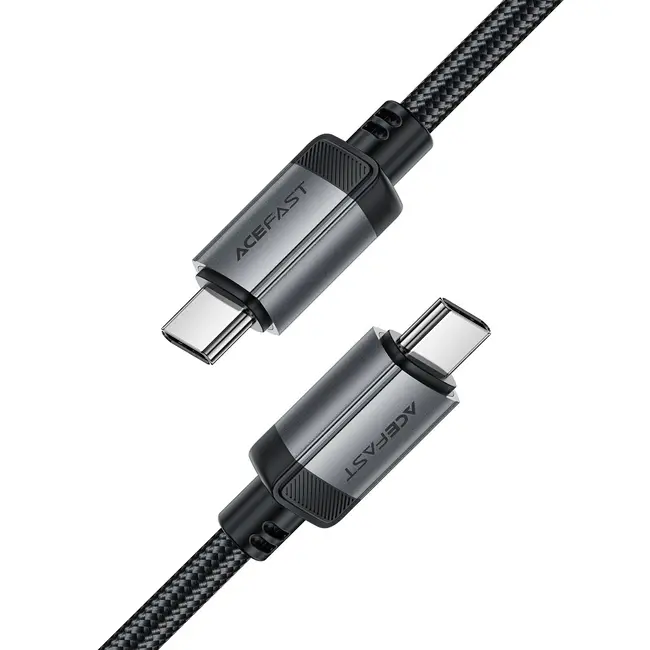 Acefast - USB-C naar USB-C - Universele kabel - Snellader geschikt voor USB-C apparaten - 1.2 Meter - 480Mb/s - Zwart