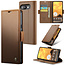 CaseMe CaseMe - Hoesje geschikt voor Google Pixel 9a - Retro Wallet Book Case - Met Magnetische Sluiting - Bruin