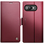 CaseMe - Hoesje geschikt voor Google Pixel 9a - Retro Wallet Book Case - Met Magnetische Sluiting - Rood