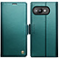 CaseMe - Hoesje geschikt voor Google Pixel 9a - Retro Wallet Book Case - Met Magnetische Sluiting - Groen