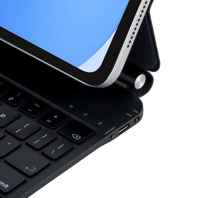 Case2go - Bluetooth Toetsenbord Hoes geschikt voor Apple iPad 11 (2025) A16 / Apple iPad 10.9 (2022) - Met Auto/Wake Functie - Touchpad - Bluetooth Magnetisch Keyboard Case - Zwart
