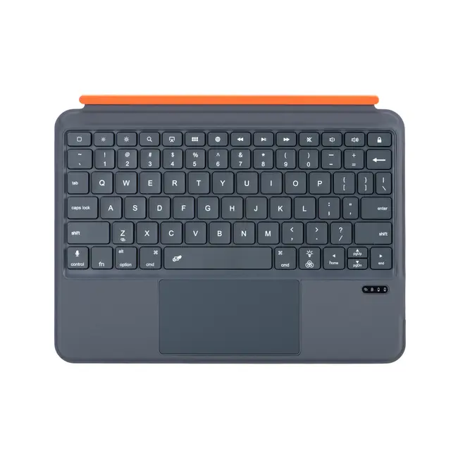 Case2go - Bluetooth Tablettoetsenbord geschikt voor Apple iPad Air 13 (2024/2025) / Apple iPad Pro 12.9 (2018/2020/2021) - Oplaadbaar - USB-C - Touchpad - Magnetisch toetsenbord - Grijs
