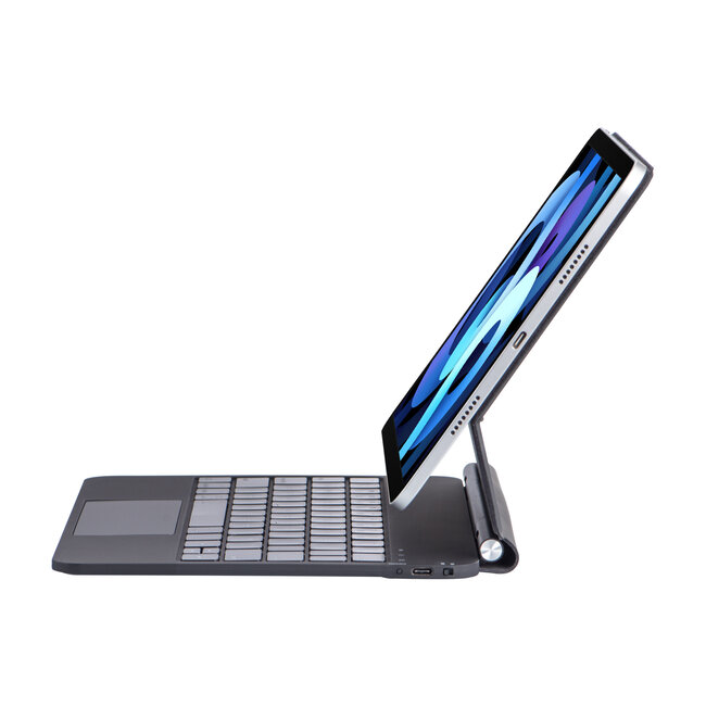 Case2go - Bluetooth Toetsenbord Hoes geschikt voor Apple iPad Air 13 (2024/2025) / Apple iPad Pro 12.9 (2018/2020/2021) - Met Auto/Wake Functie - Touchpad - Bluetooth Magnetisch Keyboard Case - Zwart